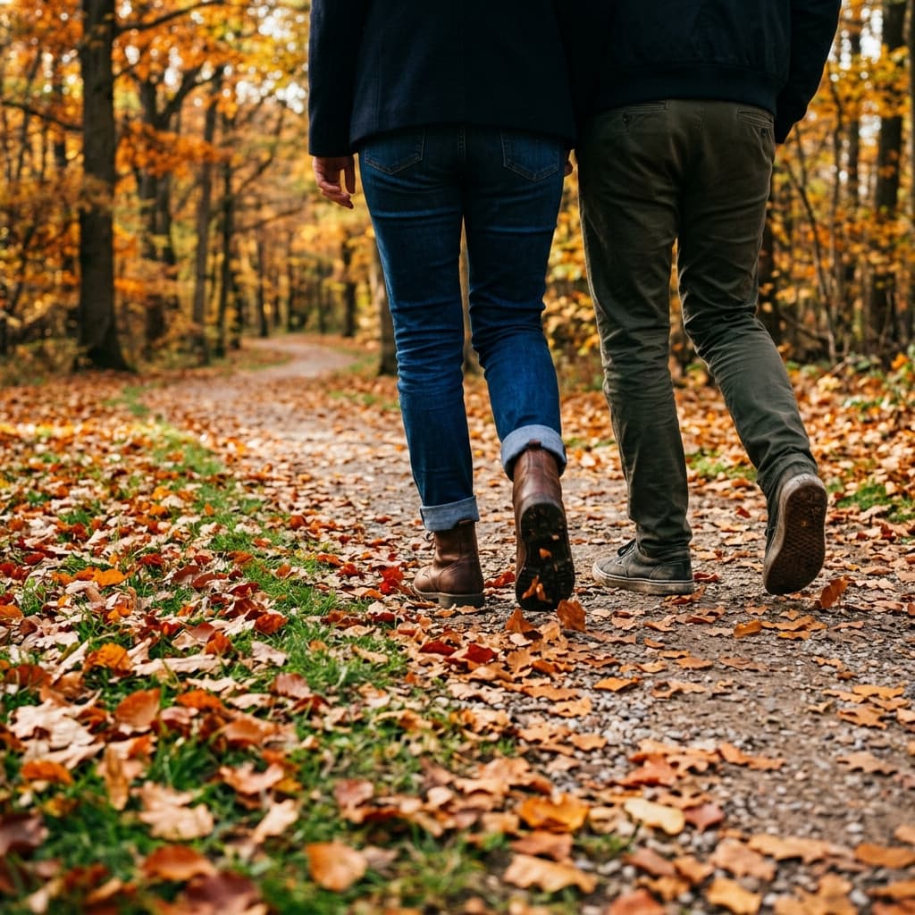 Couple flowing together